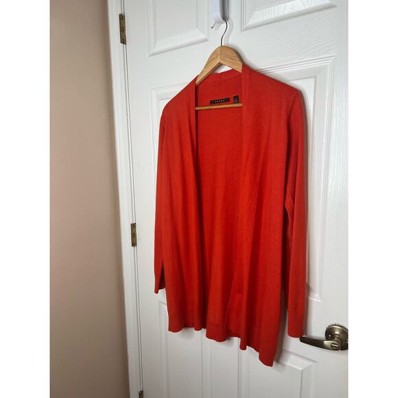 Cyrus Women’s Red Orange Open Cardigan Duster Top Size Small - Picture 4 of 8